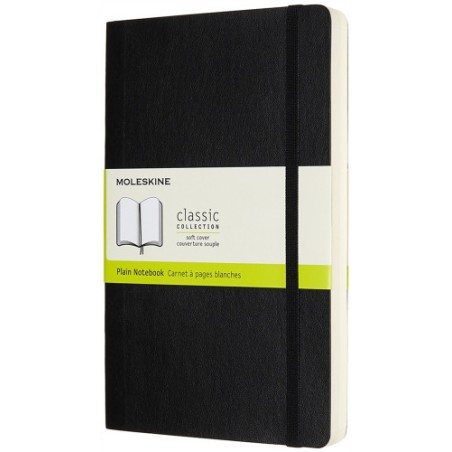 4031-LIBRETA CLASICA MAYOR GROSOR NEGRA L (13X21CM) LISA TAPA BLANDA MOLESKINE QP618EXP