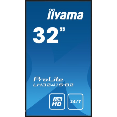 40343-MONITOR IIYAMA 32" 1920X1080, IPS PANEL, 1% HAZE, LANDSCAPE AND PORTRAIT MODE, SPEAKERS 2X 10W , VGA, 3X HDMI, 500