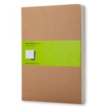 4035-SET DE 3 LIBRETAS CAHIER MARRON KRAFT XL (19X25CM) LISAS MOLESKINE QP423