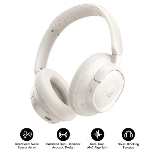 40357-OS-BASEUS BASS BH1 NC WIRELESS NOISE CANCELLING HEADPHONES STARLIGHT OFF-WHITE