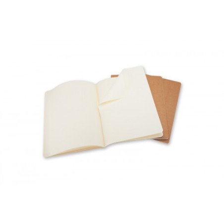 4036-SET DE 3 LIBRETAS CAHIER MARRON KRAFT XL (19X25CM) LISAS MOLESKINE QP423
