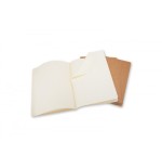 4036-SET DE 3 LIBRETAS CAHIER MARRON KRAFT XL (19X25CM) LISAS MOLESKINE QP423