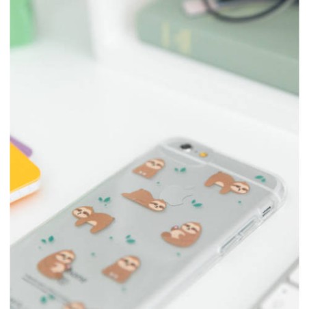 4055-CARCASA IPHONE 6/7/8 SLOW COLLECTION-CASE SLOTH MR. WONDERFUL