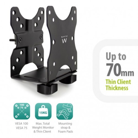 4073-Ewent EW1517 soporte y montura para estacion de trabajo/PC todo en uno 5 kg Negro
