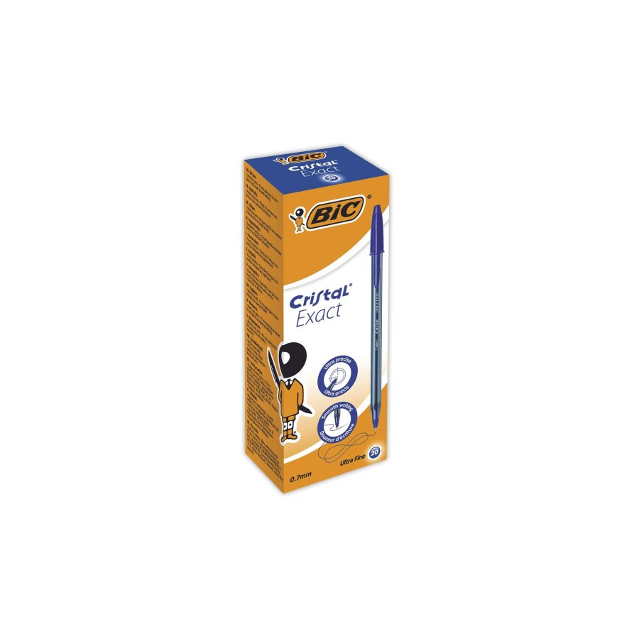 4082-BIC Cristal Exact Azul Boligrafo Ultrafino 20 pieza(s)