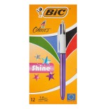 4085-BOLIGRAFO DE 4 COLORES SHINE 1MM CON CUERPO PURPURA METALICO BIC 982876