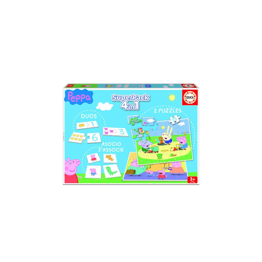 4179-JUEGO EDUCA SUPERPACK PEPPA PIG +3 ANOS EDUCA BORRAS 16229