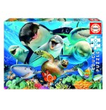 4187-PUZZLE INFANTIL 100 SELFIE BAJO EL AGUA DE 6-8 ANOS EDUCA BORRAS 18062