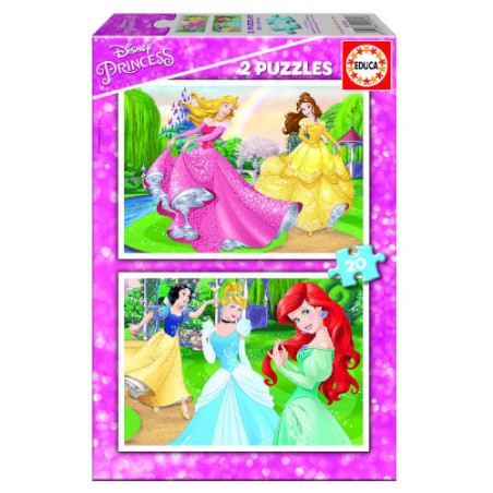 4196-PUZZLE INFANTIL 2x20 PRINCESAS DISNEY DE 3-5 ANOS EDUCA BORRAS 16846