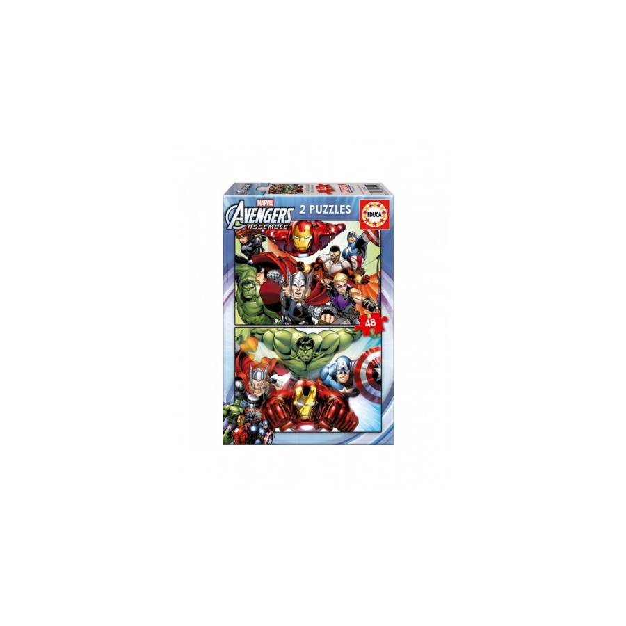 4204-PUZZLE 2x48 AVENGERS DE 3-6 ANOS EDUCA BORRAS 15932