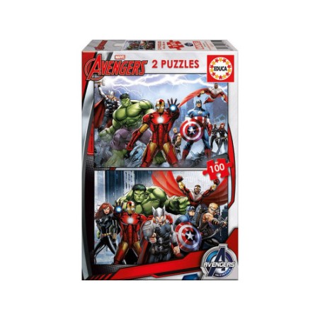 4205-PUZZLE 2x100 AVENGERS DE 6-8 ANOS EDUCA BORRAS 15771