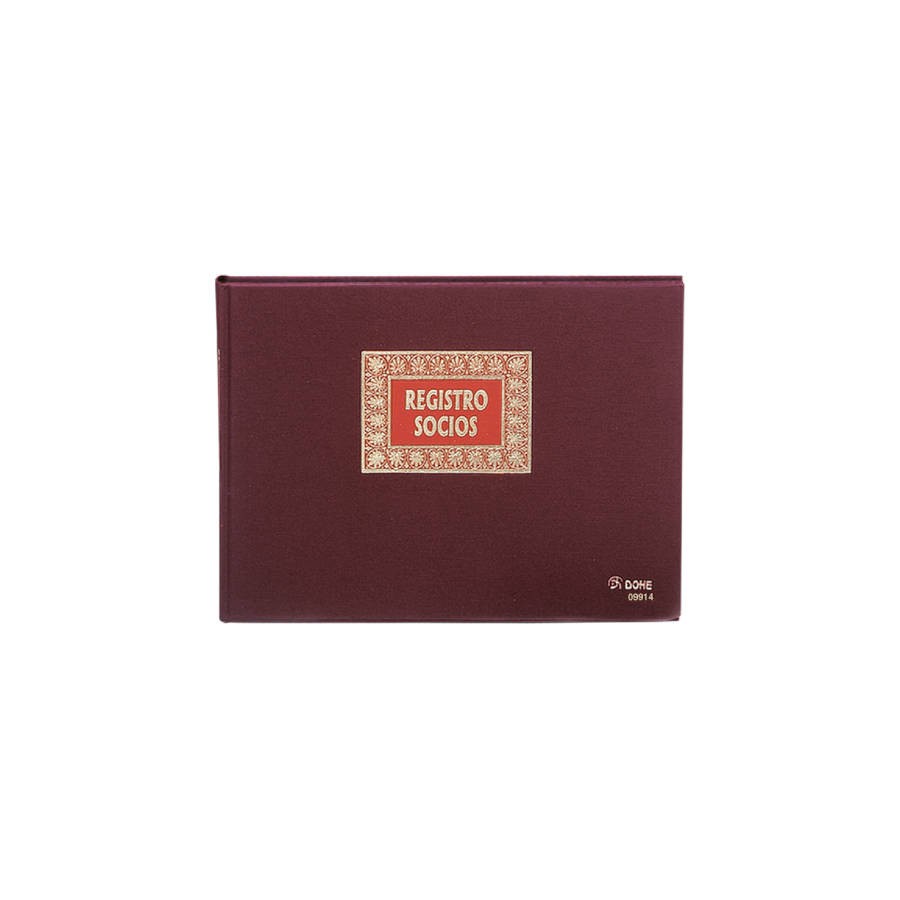 4214-LIBRO DE REGISTROS REGISTRO SOCIOS FOLIO APAISADO 100 HOJAS NUMERADAS DOHE 09914