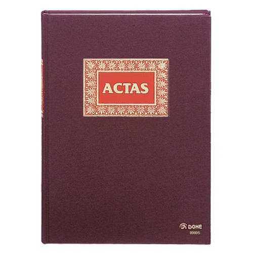 4215-LIBRO DE ACTAS ACTAS FOLIO NATURAL 100 HOJAS NUMERADAS DOHE 09905