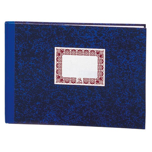 4220-LIBRO DE CARTONE RAYADO HORIZONTAL AZUL FOLIO APAISADO 100 HOJAS  DOHE 09971