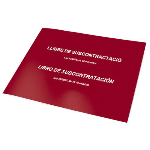 4225-LIBRO DE SUBCONTRATACION CATALAN/CASTELLANO A4 APAISADO 10 HOJAS NUMERADAS DOHE 09990