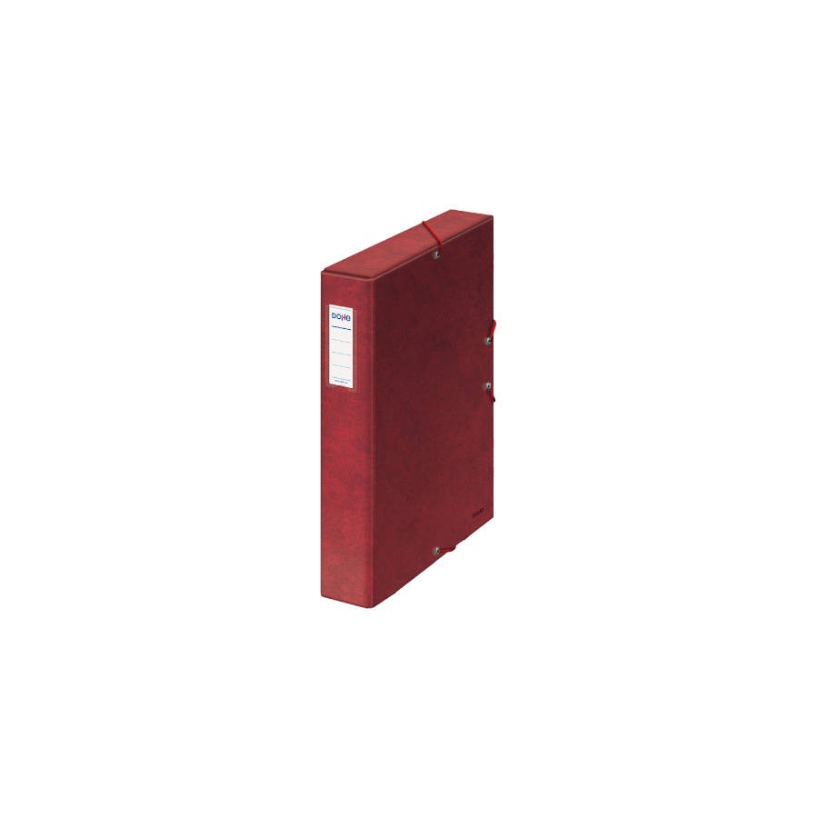 4234-CAJAS DE PROYECTOS CARTON FORRADO LOMO DE 5 CM ROJO CON ETIQUETA 245X350X50 DOHE 09729