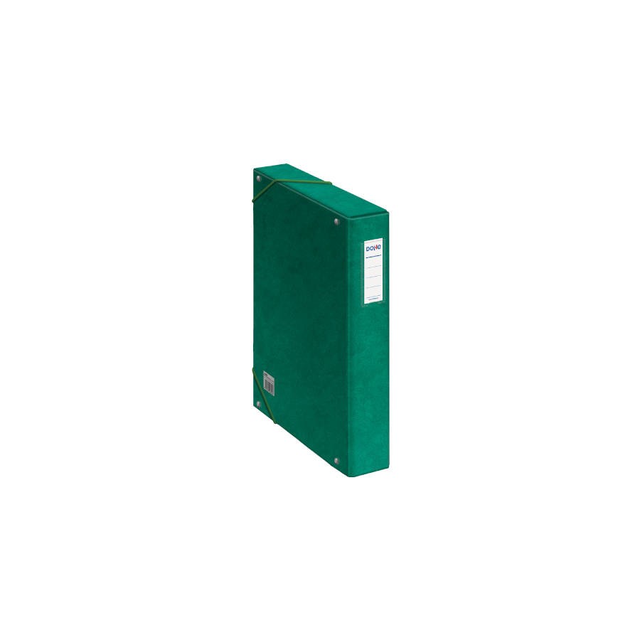 4235-CAJAS DE PROYECTOS CARTON FORRADO LOMO DE 5 CM VERDE CON ETIQUETA 245X350X50 DOHE 09730