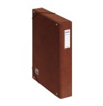4237-CAJAS DE PROYECTOS CARTON FORRADO LOMO DE 5 CM CUERO CON ETIQUETA 245X350X50 DOHE 09572