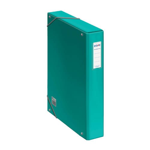 4239-CAJAS DE PROYECTOS CARTON FORRADO LOMO DE 5 CM VERDE CLARO CON ETIQUETA 245X350X50 DOHE 10361