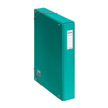 4239-CAJAS DE PROYECTOS CARTON FORRADO LOMO DE 5 CM VERDE CLARO CON ETIQUETA 245X350X50 DOHE 10361