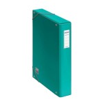 4239-CAJAS DE PROYECTOS CARTON FORRADO LOMO DE 5 CM VERDE CLARO CON ETIQUETA 245X350X50 DOHE 10361