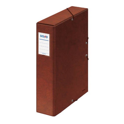 4246-CAJAS DE PROYECTOS CARTON FORRADO LOMO DE 7 CM CUERO CON ETIQUETA 245X350X70 DOHE 09573