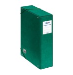 4249-CAJAS DE PROYECTOS CARTON FORRADO LOMO DE 9 CM VERDE CON ETIQUETA 245X350X90 DOHE 09746