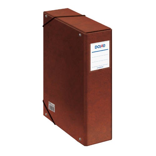 4251-CAJAS DE PROYECTOS CARTON FORRADO LOMO DE 9 CM CUERO CON ETIQUETA 245X350X90 DOHE 09574