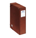 4251-CAJAS DE PROYECTOS CARTON FORRADO LOMO DE 9 CM CUERO CON ETIQUETA 245X350X90 DOHE 09574