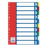 4254-SEPARADORES POLIPROPILENO 10 POSICIONES 5 COLORES A4 225X300 DOHE 90458