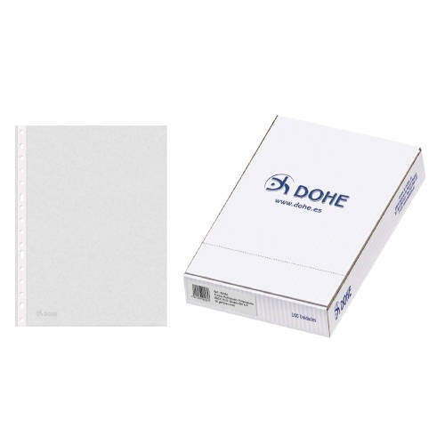 4258-CAJA 100 FUNDAS MULTITALADRO BASIC PLUS A4 235X305 DOHE 90581
