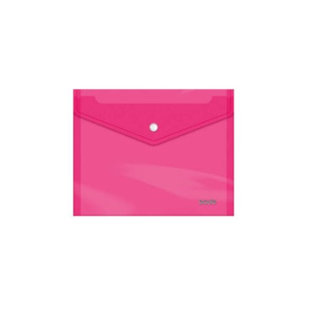 4275-SOBRES POLIPROPILENO BROCHE ROSA A5 APAISADO 225X170 DOHE 91484