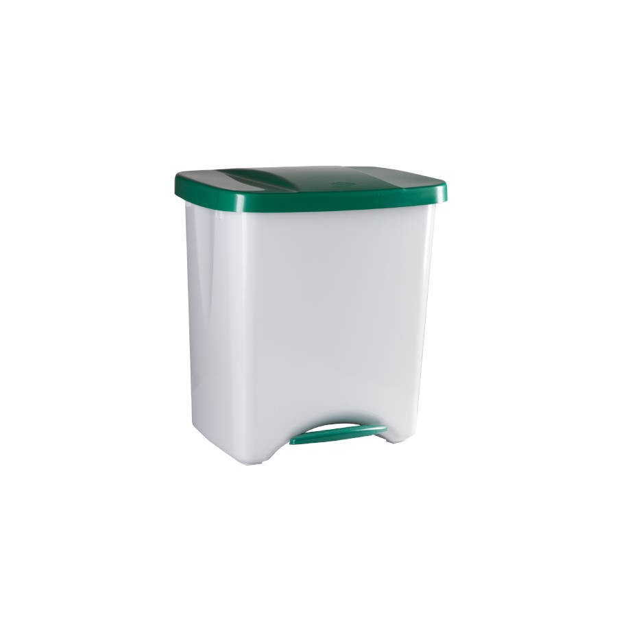 4305-PAPELERA PEDALBIN ECOLOGIC 40L TAPA VERDE DENOX DP357