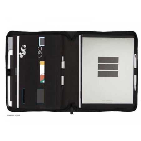 4357-CARPETA CONGRESO PORTADOCUMENTOS CREMALLERA SERIE 00 A4 NEGRO J954 FINOCAM 5095060