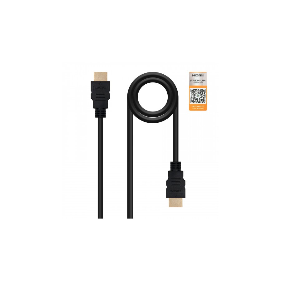 4385-Nanocable HDMI V2.0, 1.5m cable HDMI 1,5 m HDMI tipo A (Estandar) Negro