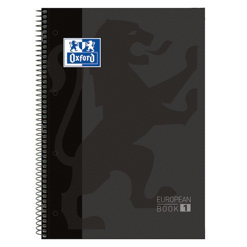 4432-Oxford Europeanbook 1 cuaderno y block A4 80 hojas Negro
