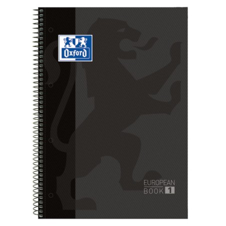 4432-Oxford Europeanbook 1 cuaderno y block A4 80 hojas Negro