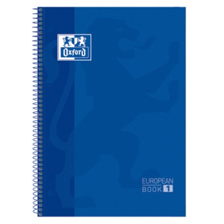 4434-CUADERNO EUROPEANBOOK 1 TAPA EXTRADURA A4+ 80 HOJAS 5X5 COLOR AZUL OSCURO OXFORD 100430197