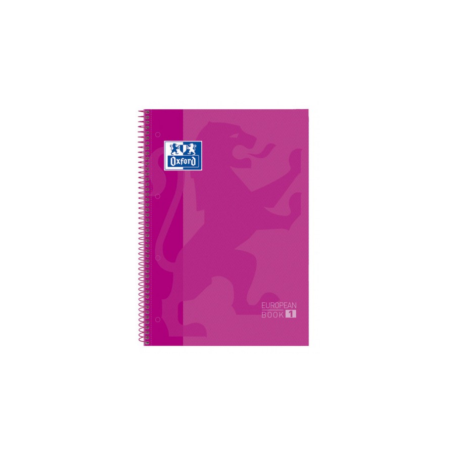 4436-CUADERNO EUROPEANBOOK 1 TAPA EXTRADURA A4+ 80 HOJAS 5X5 COLOR FUCSIA OXFORD 100430270