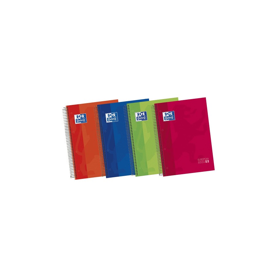 4452-CUADERNO EUROPEANBOOK 5 TAPA EXTRADURA A4+ 120 HOJAS 5X5 COLORES VIVOS 50% HOJAS GRATIS OXFORD 100430279