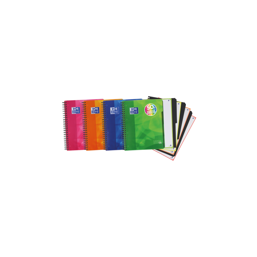 4460-Oxford 400027277 cuaderno y block A4+ 120 hojas Colores surtidos