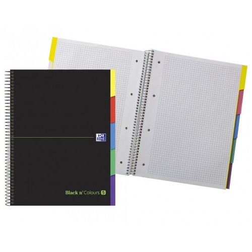 4462-Oxford Europeanbook 5 cuaderno y block A4+ 100 hojas Negro, Verde