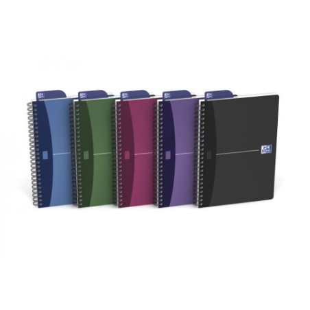 4475-CUADERNO TAPA PLASTICO A5 90 HOJAS 5X5 COLORES SURTIDOS URBAN MIX OXFORD 100104341