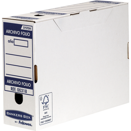 448-CAJA DE ARCHIVO DEFINITIVO FOLIO 100MM AZUL BANKERS BOX 0031802