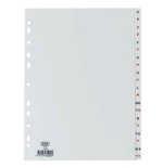 4517-INDICES ALFABETICOS PLASTICO A4 A-Z 20 POSICIONES COLOR GRIS ELBA 100204725