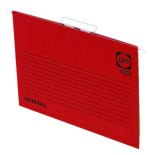 4562-CARPETA COLGANTE CAJON VISOR CORTO CRISTAL FOLIO LOMO V COLOR ROJO GIO 400021956