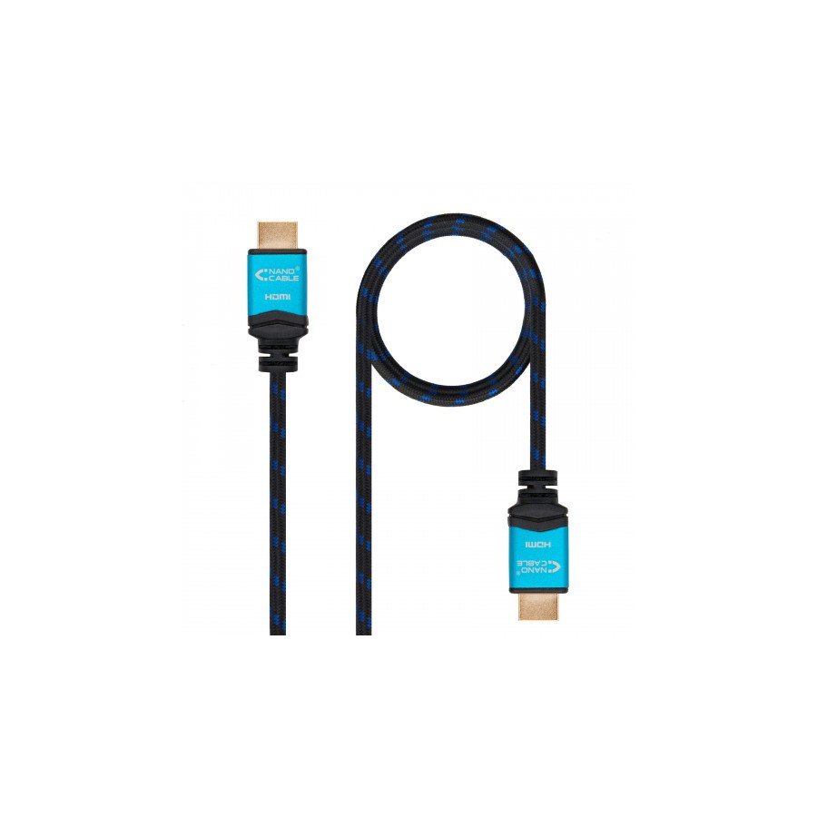 4577-Nanocable Cable HDMI V2.0 4K@60GHz 18 Gbps A/M-A/M, negro, 0.5 m.