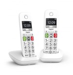 4792-Gigaset E290 Duo Telefono DECT/analogico Identificador de llamadas Blanco