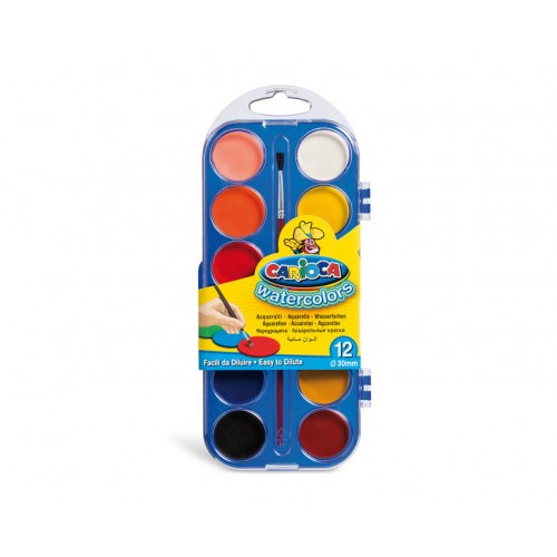 4828-Carioca Watercolors pintura a base de agua Multi Paleta 12 pieza(s)