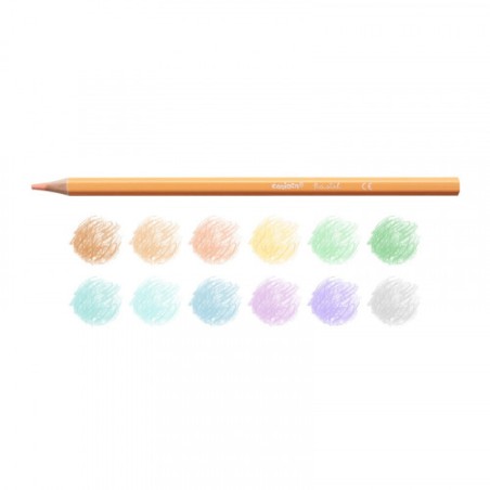 4836-BOLSA PVC 12 LAPICES PASTEL CARIOCA 43034